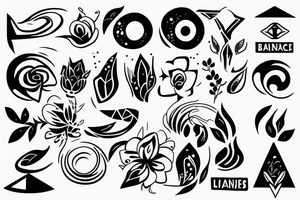 Life thoughts balance tattoo idea