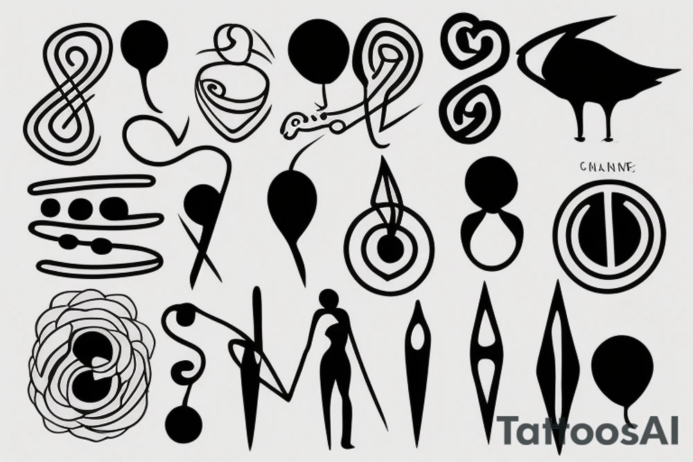 Balance minimalistic simple tattoo idea