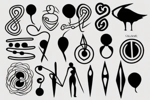 Balance minimalistic simple tattoo idea