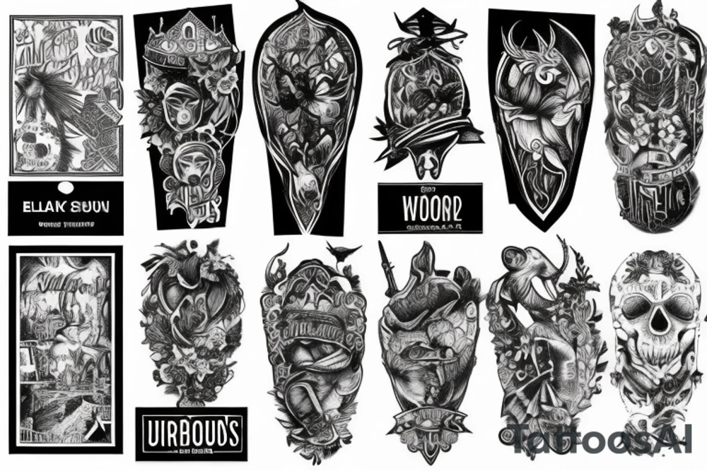 Urban city vs woods tattoo idea