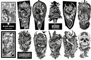 Urban city vs woods tattoo idea
