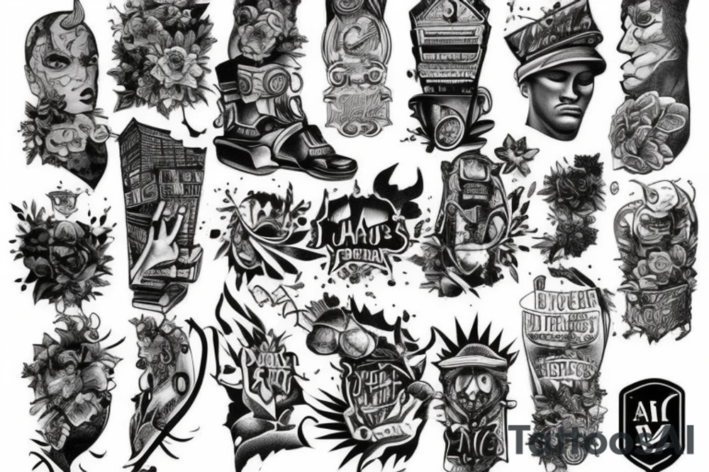 Urban city vs woods tattoo idea