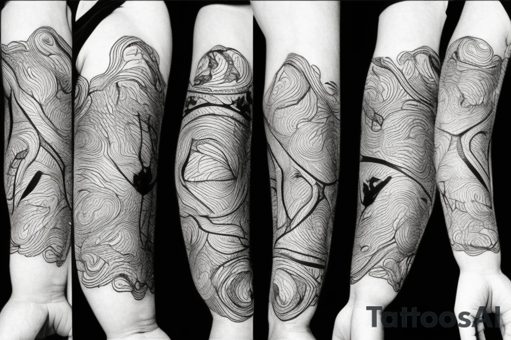 beer in mountains tattoo idea