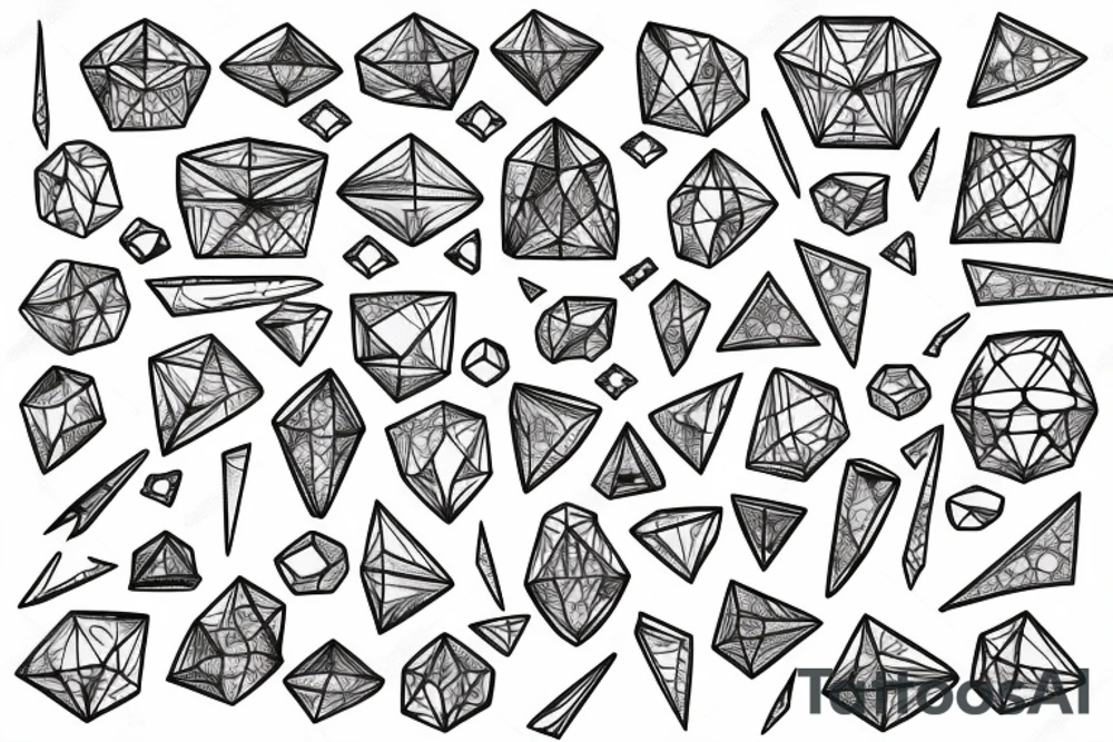 coordinate system in the middle a diamond with some integral math tattoo idea
