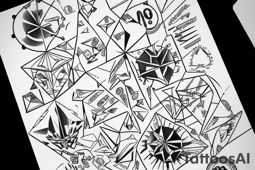 coordinate system in the middle a diamond tattoo idea