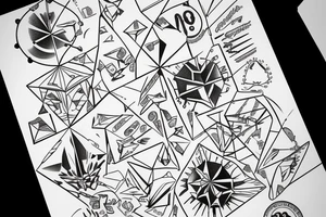 coordinate system in the middle a diamond tattoo idea