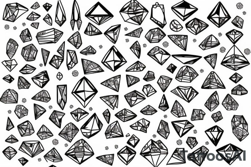 coordinate system in the middle a diamond tattoo idea