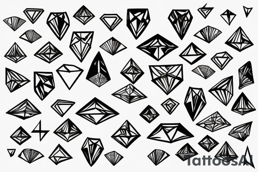 coordinate system in the middle 
  one diamond tattoo idea