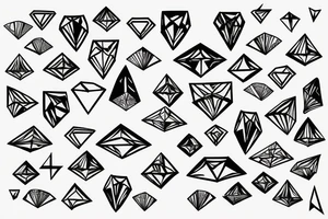 coordinate system in the middle 
  one diamond tattoo idea
