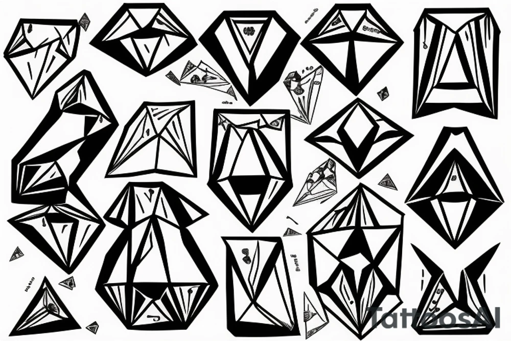 coordinate system in the middle 
  one diamond tattoo idea