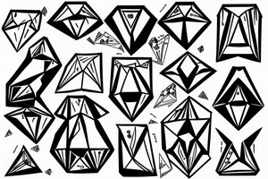 coordinate system in the middle 
  one diamond tattoo idea