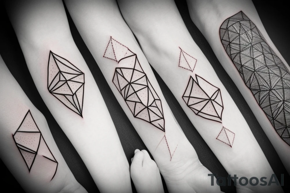 coordinate system in the middle 
  one diamond tattoo idea