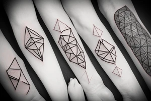 coordinate system in the middle 
  one diamond tattoo idea