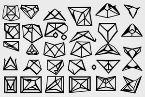 coordinate system in the middle 
  one diamond tattoo idea