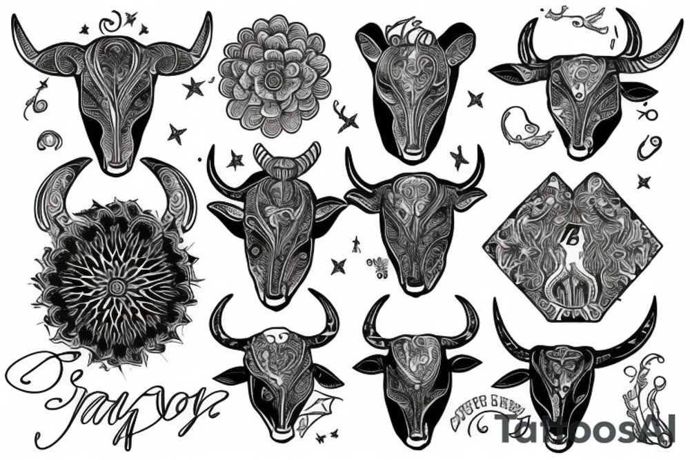 Taurus, earth, Virgo, Venus tattoo idea