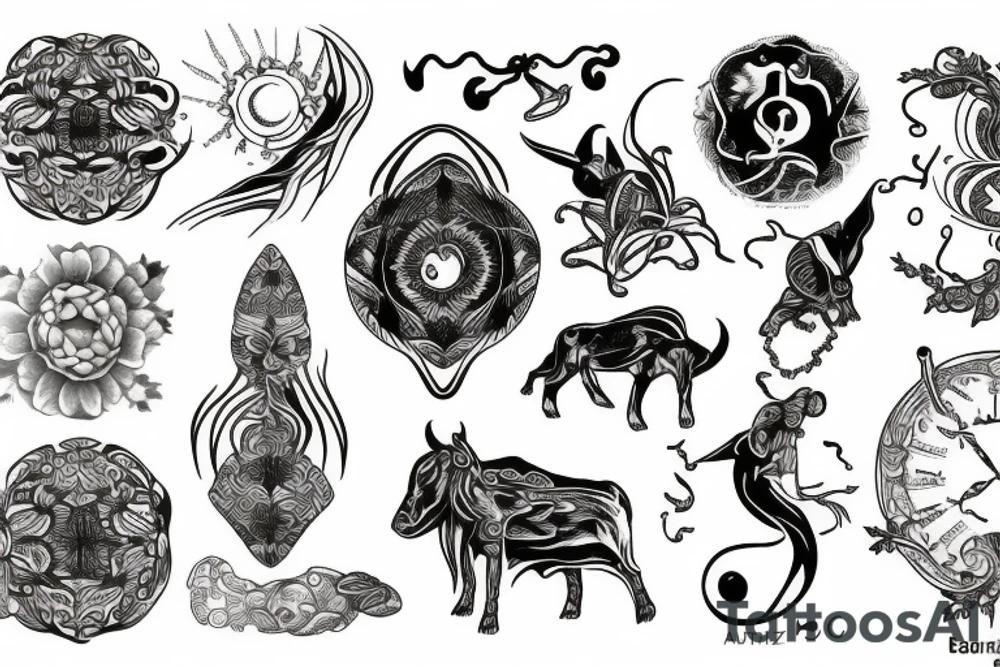 Taurus, earth, Virgo, Venus tattoo idea