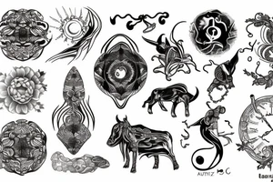 Taurus, earth, Virgo, Venus tattoo idea