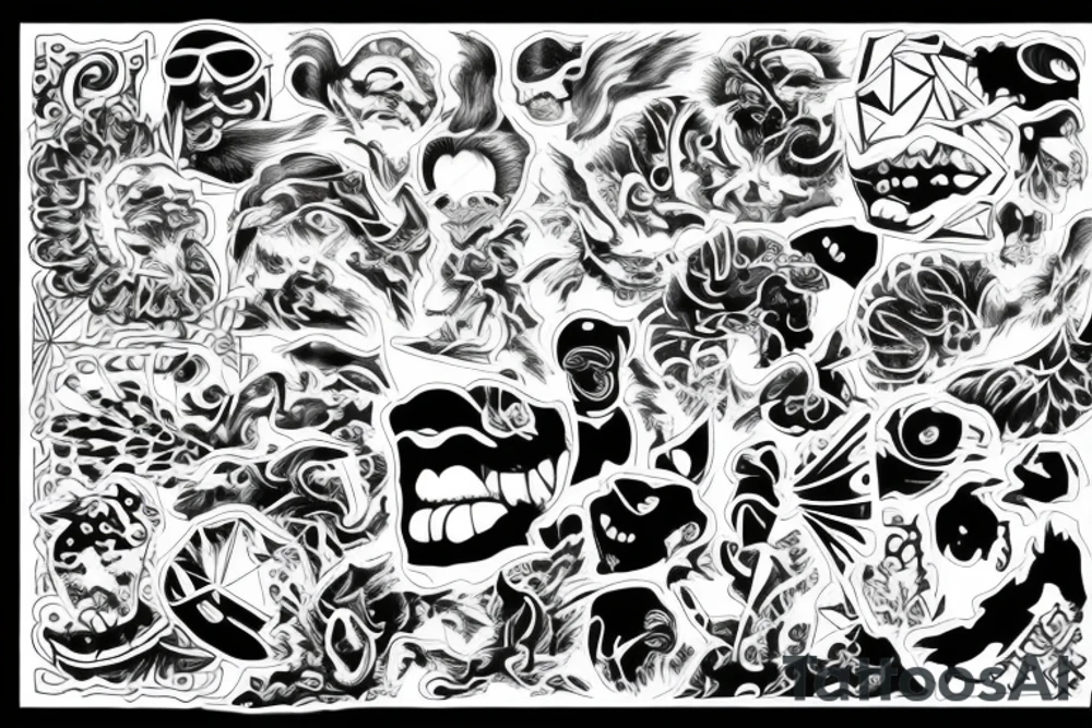 Man,Happy,diving, Fang shui tattoo idea