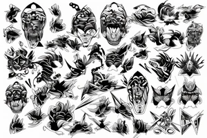 Man,Happy,diving, Fang shui tattoo idea