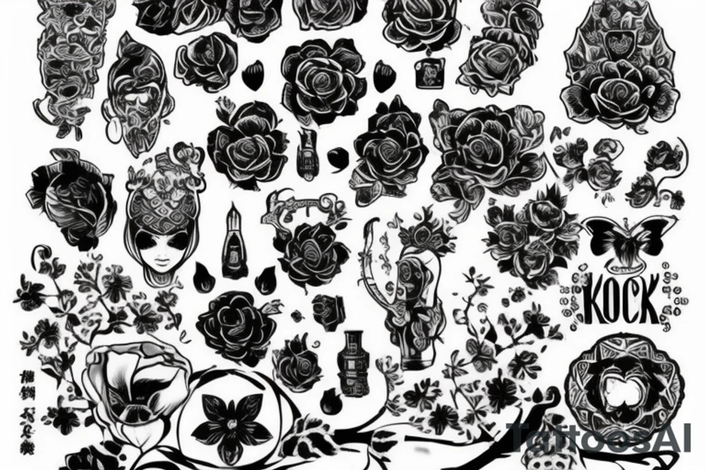 единорог в маске скачет по ромашковому полю tattoo idea