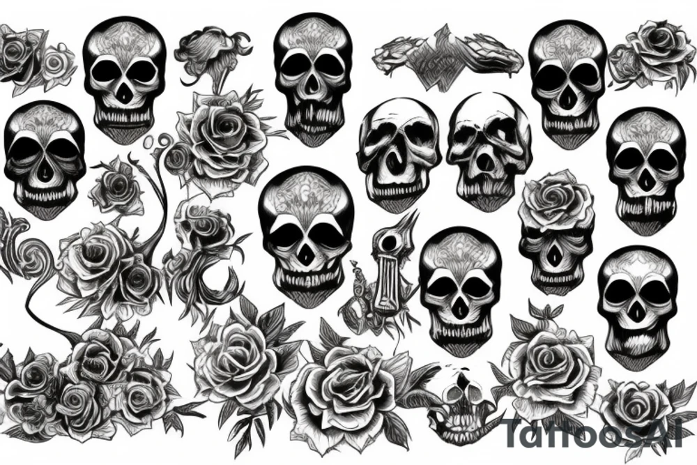 skulls tattoo idea