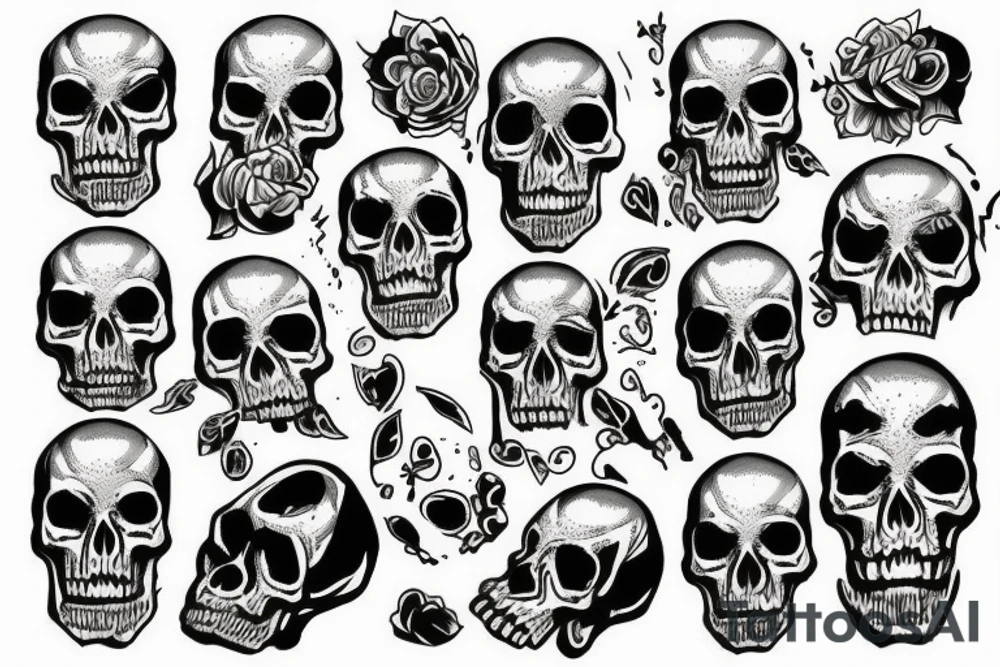 skulls tattoo idea
