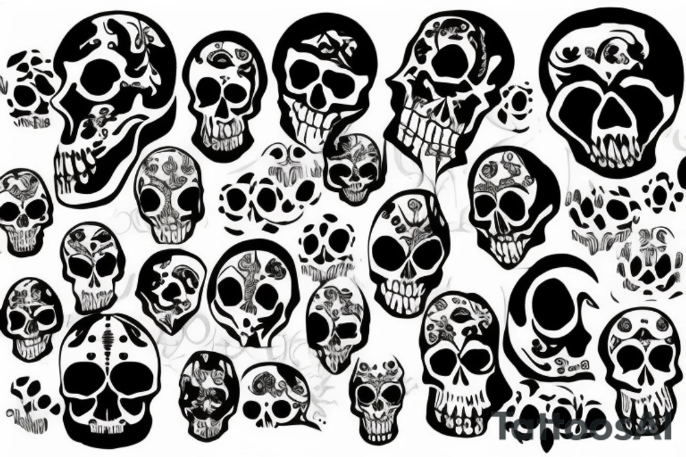 skulls tattoo idea
