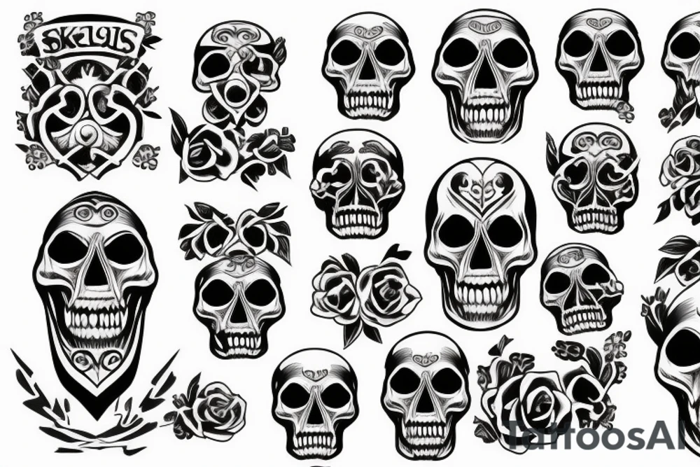 skulls tattoo idea