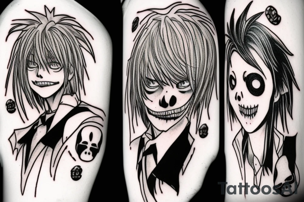 the death note anime tattoo idea