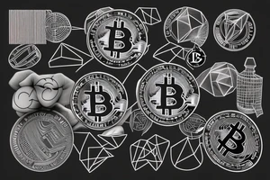 Bitcoin and ETH Symbols tattoo idea