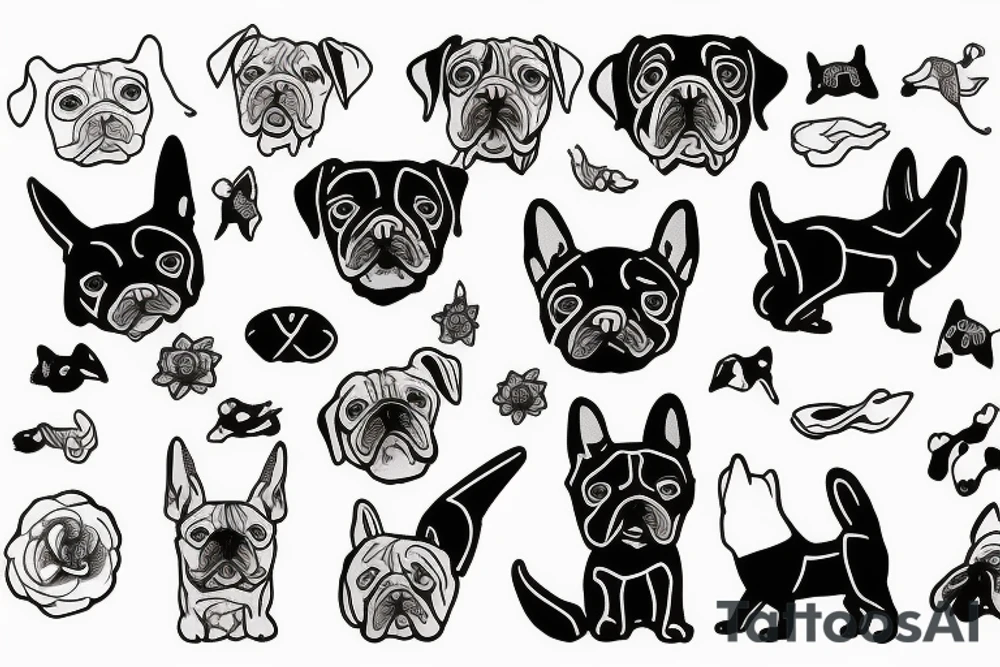 dog in door tattoo idea