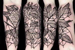 mountain, thorns, woman, rasberries and nature tattoo idea