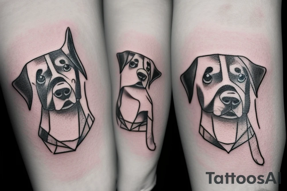 dog in door tattoo idea