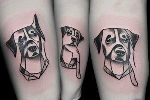 dog in door tattoo idea