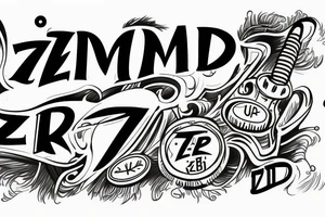 Text ZDR MEN tattoo idea