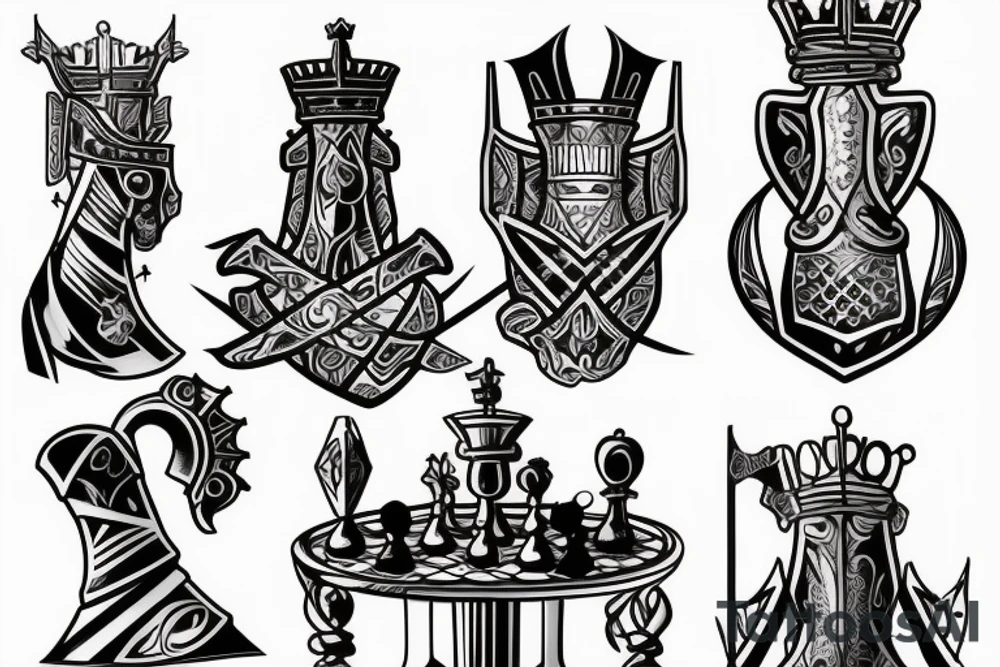 Knight in chess tattoo idea