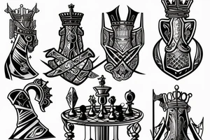 Knight in chess tattoo idea