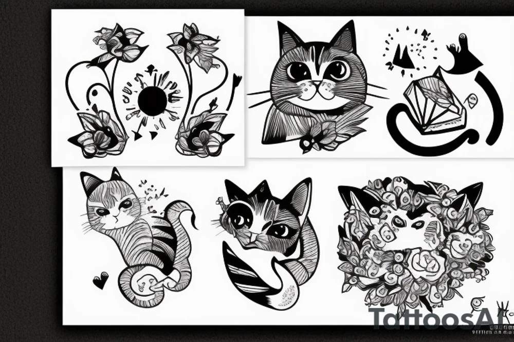 cat goes into the dawn tattoo idea