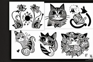 cat goes into the dawn tattoo idea