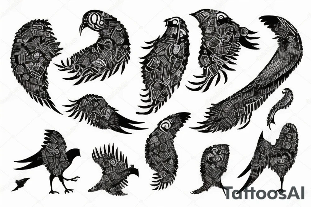 Punjab map with hawk and punjabi alphabets tattoo idea