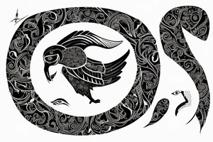 Punjab map with hawk and punjabi alphabets tattoo idea