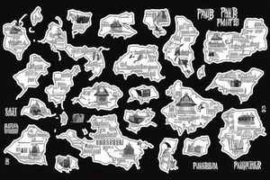 Punjab map with punjabi tattoo idea