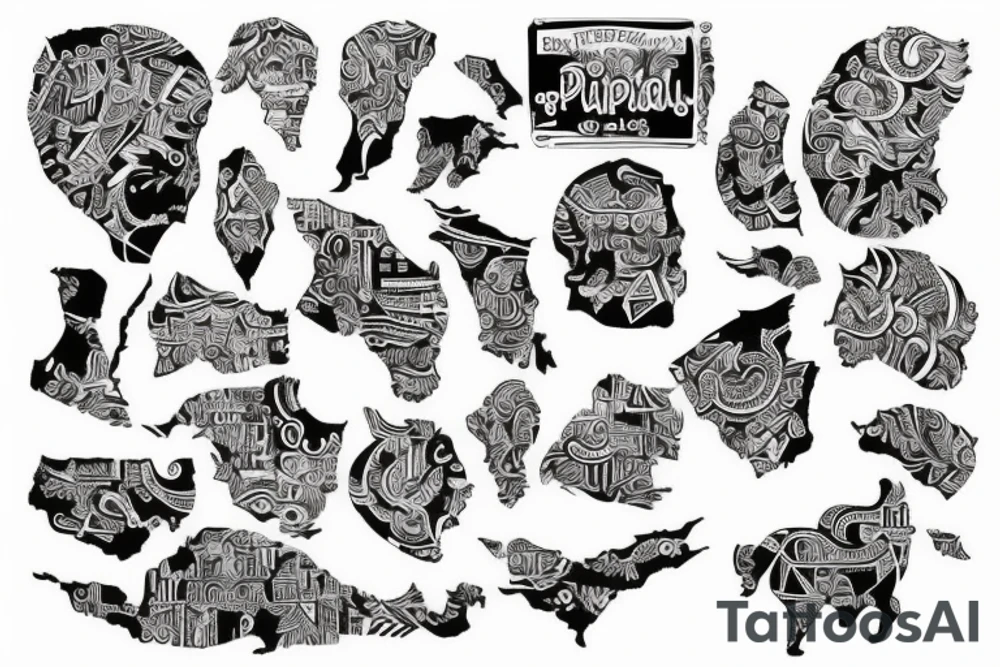 Punjab map with punjabi tattoo idea