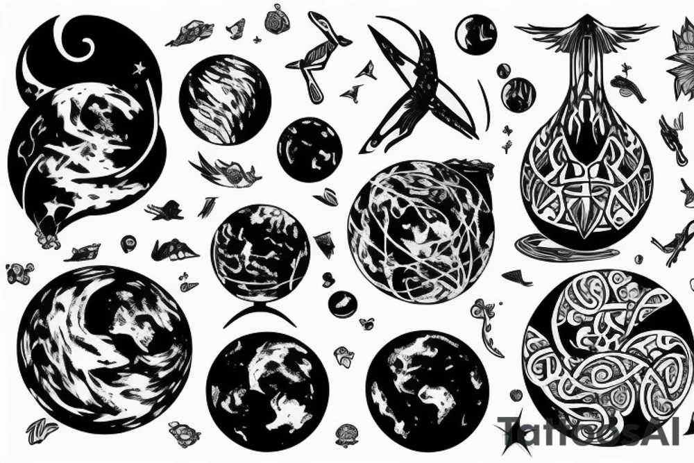 Planet earth tattoo idea
