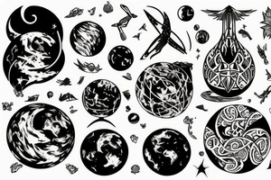 Planet earth tattoo idea