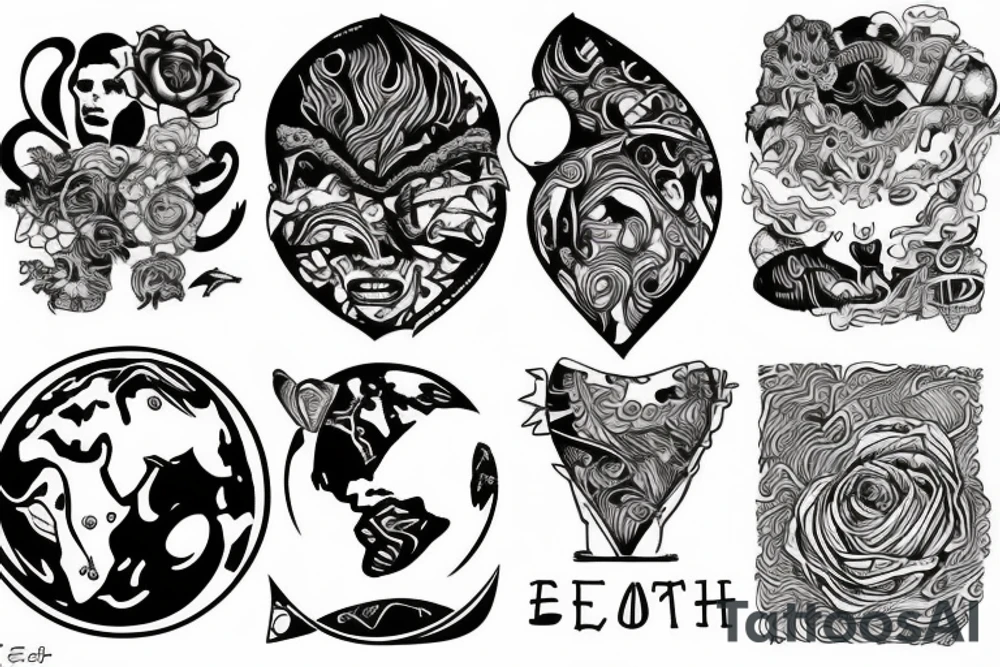 Planet earth tattoo idea