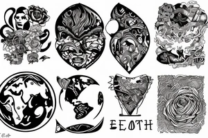 Planet earth tattoo idea