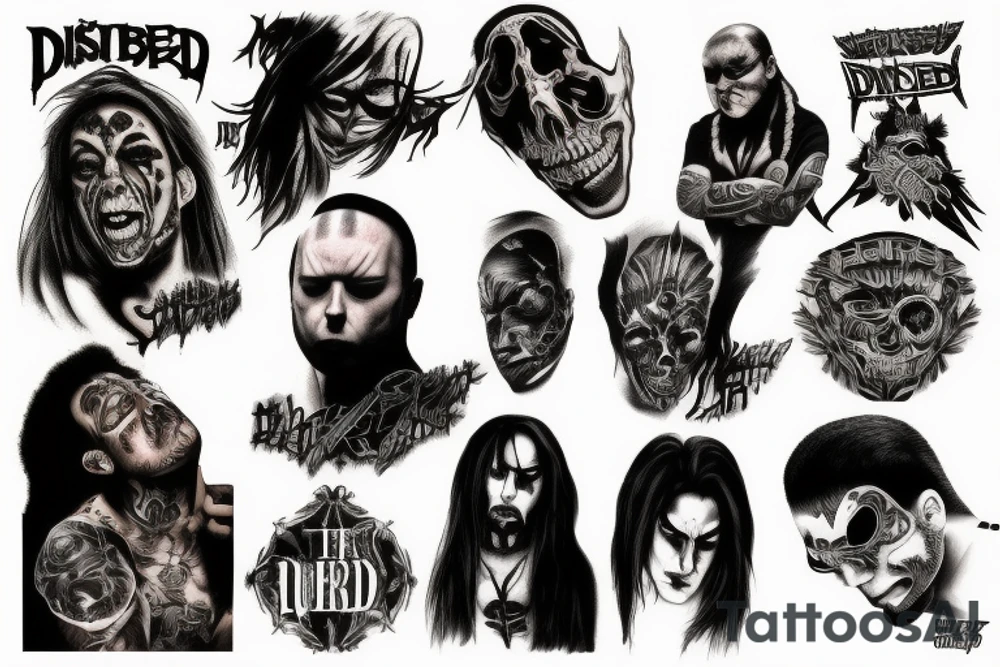 The guy from the album covers of the band Disturbed tattoo idea