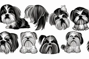 sleeping shih tzu as angel tattoo idea