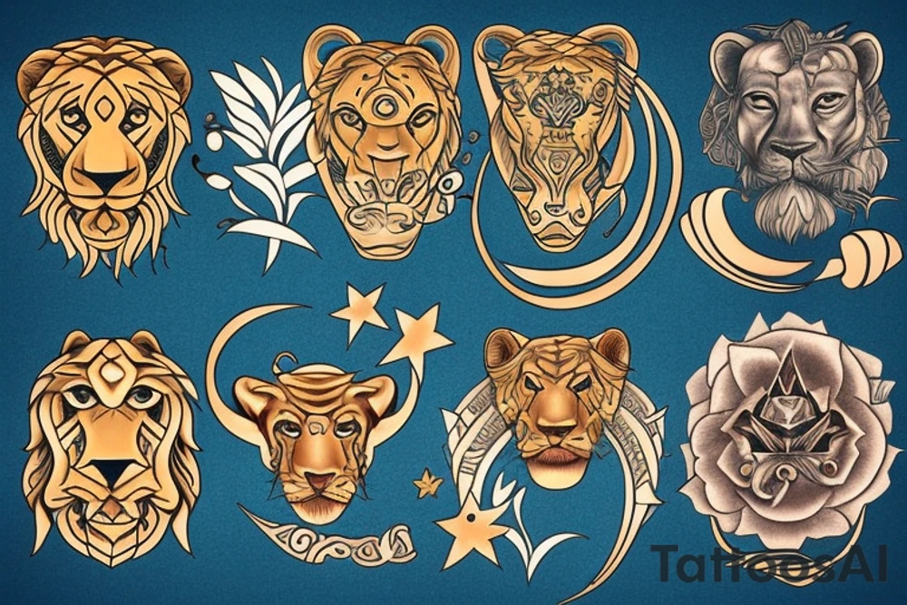 zodiac sign "Leo" tattoo idea